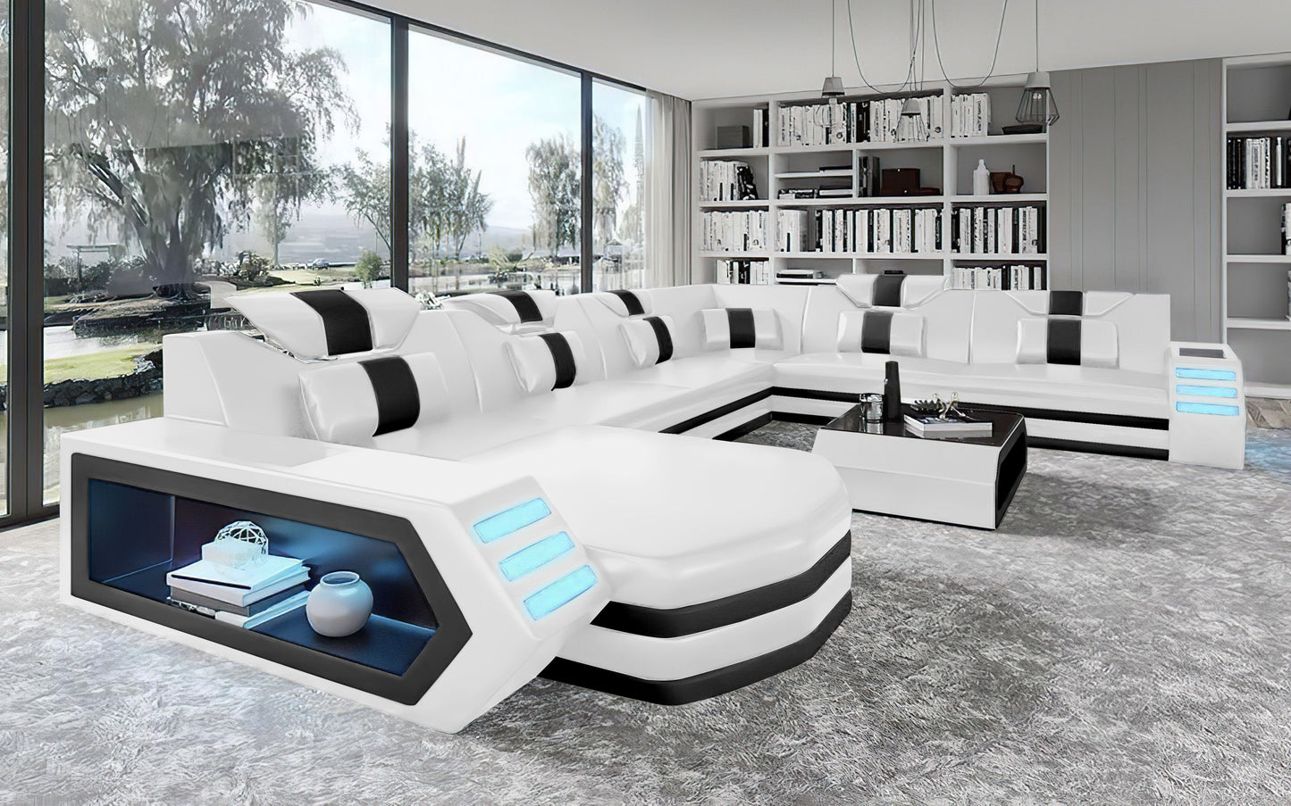 Sectional with LED Lights