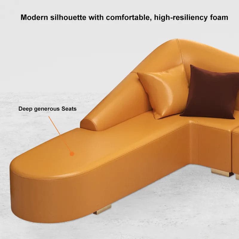 Sectional Sofa Faux Leather Upholstery