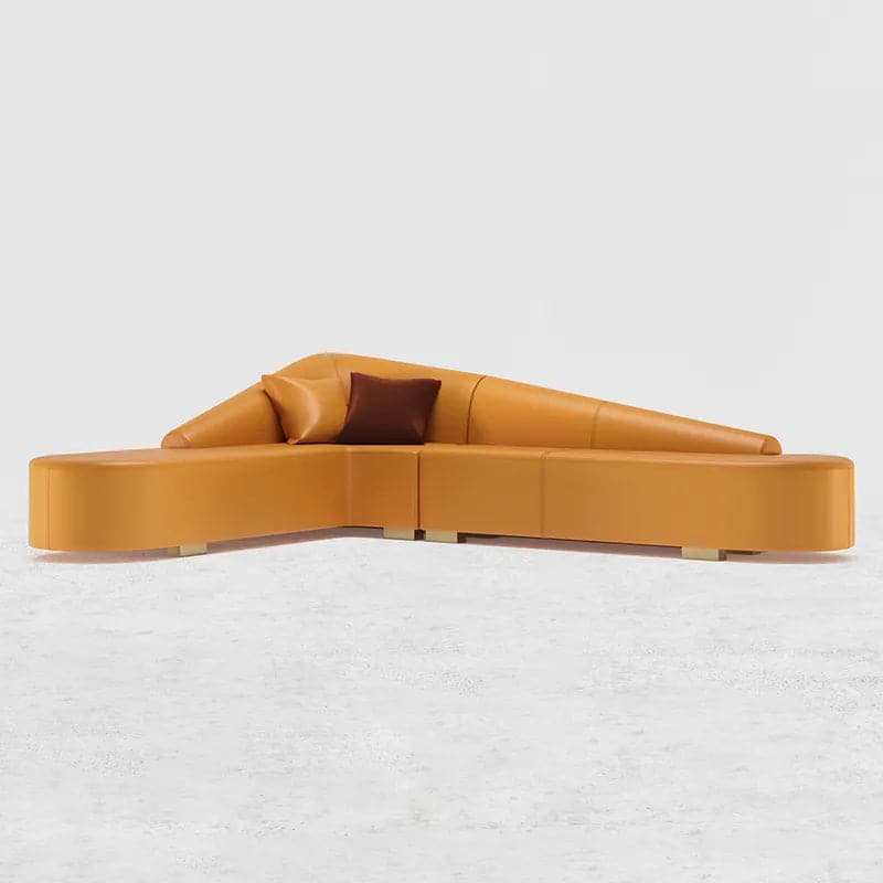 Sectional Sofa Faux Leather Upholstery