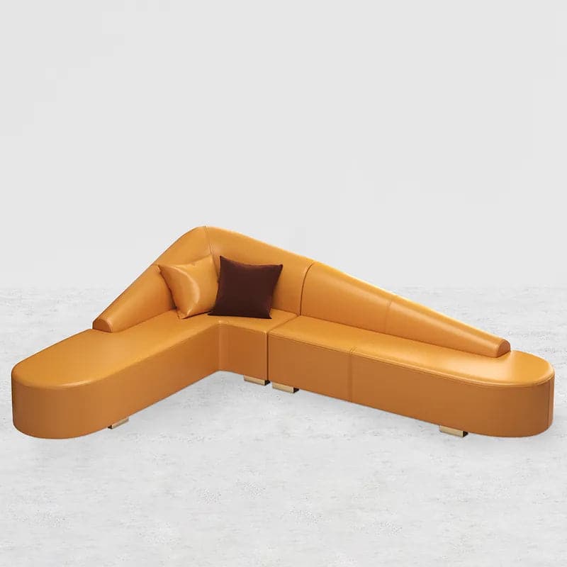 Sectional Sofa Faux Leather Upholstery