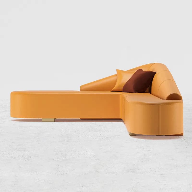 Sectional Sofa Faux Leather Upholstery