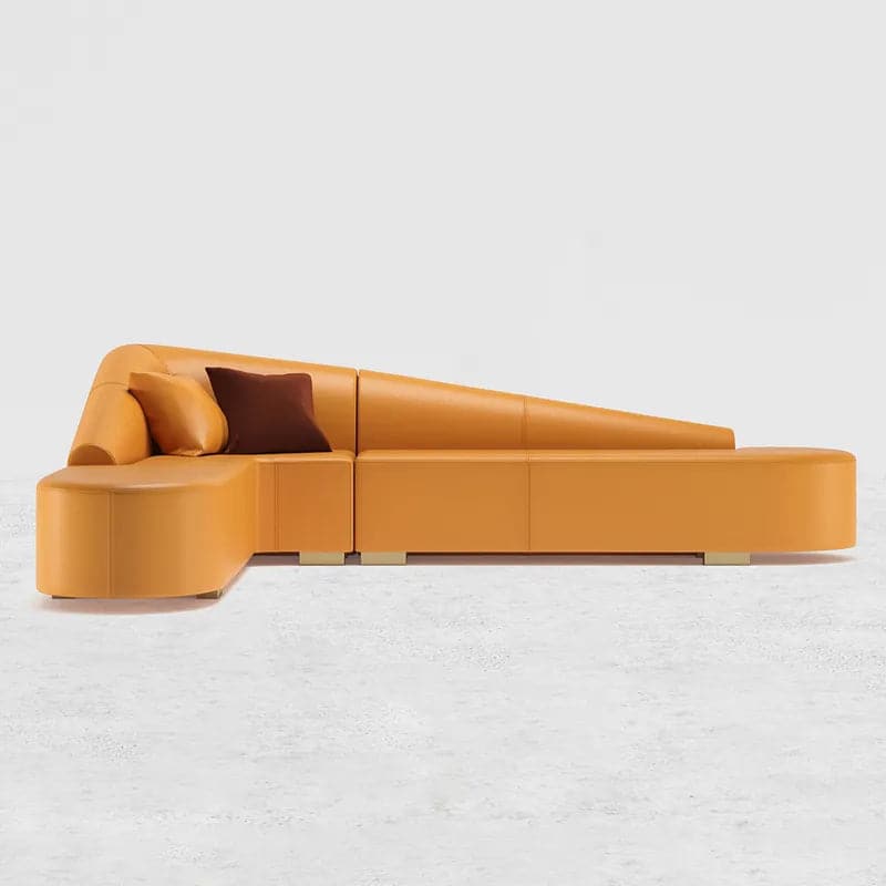 Sectional Sofa Faux Leather Upholstery
