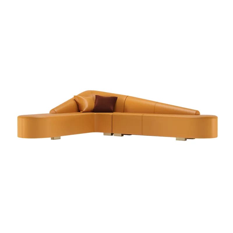 Sectional Sofa Faux Leather Upholstery