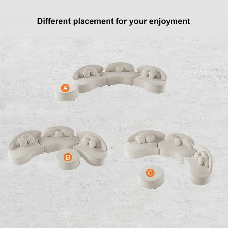 7-Seat Sofa Round Sectional Modular