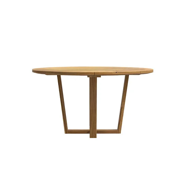 Modern Round Teak Wood 6 Person Outdoor Patio Dining Table