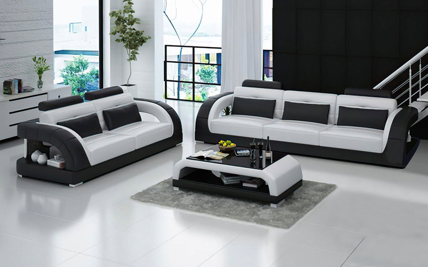 Modern Leather Sofa Set
