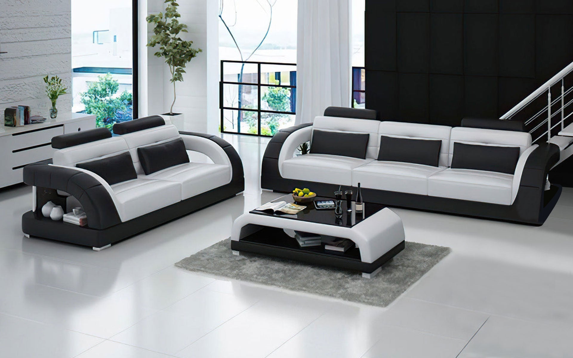 Modern Leather Sofa Set