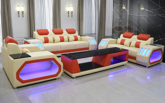 Modern Leather Sofa Set