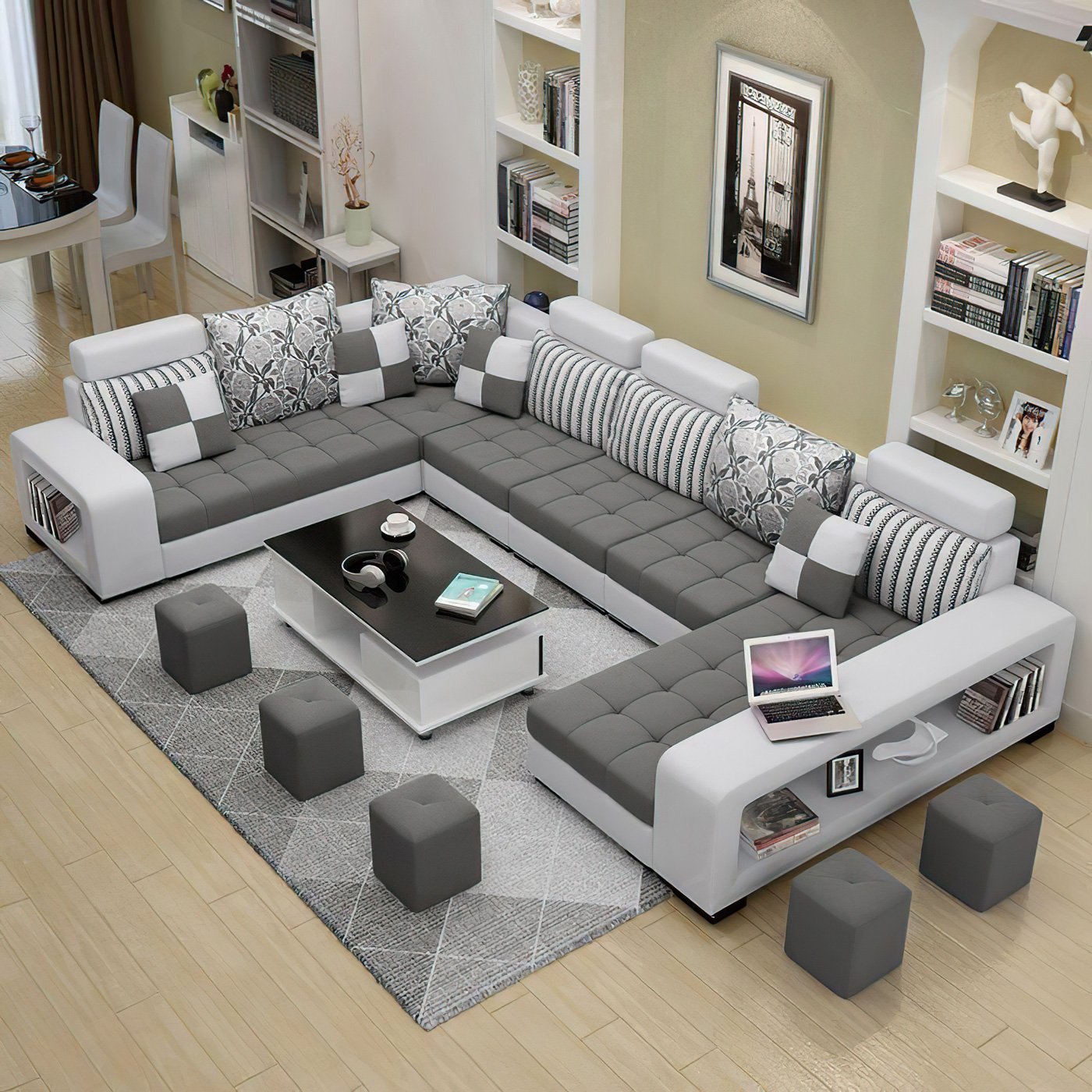 Modular Tufted Sectional With Chaise