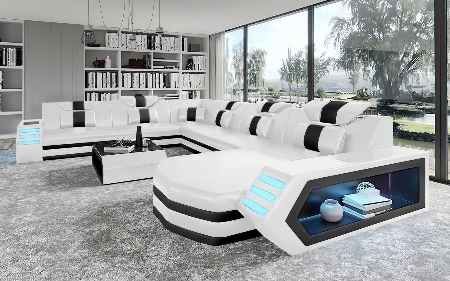 Sectional with LED Lights