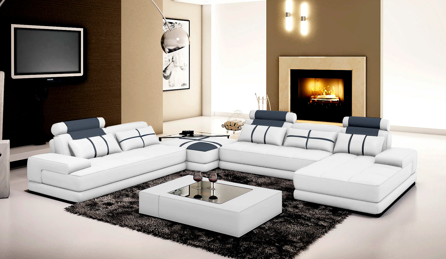 Luxury Leather Recliner Sofa Set for Modern Home Living
