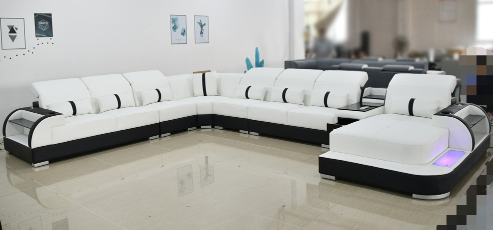 Modern LED Light Sectional Sofa