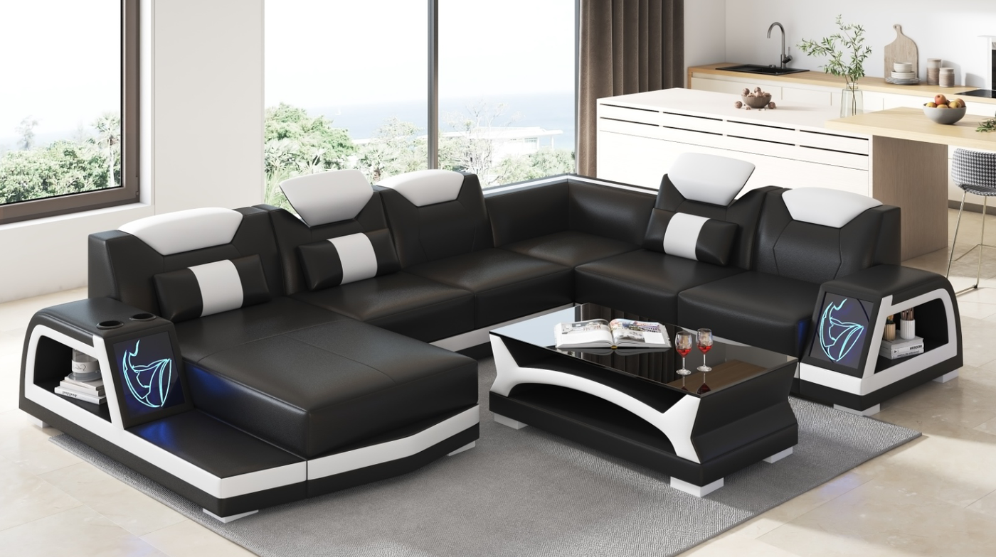 Modern Sectional With Illuminating LED
