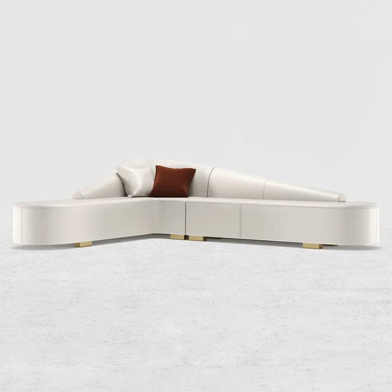 Sectional Sofa Faux Leather Upholstery