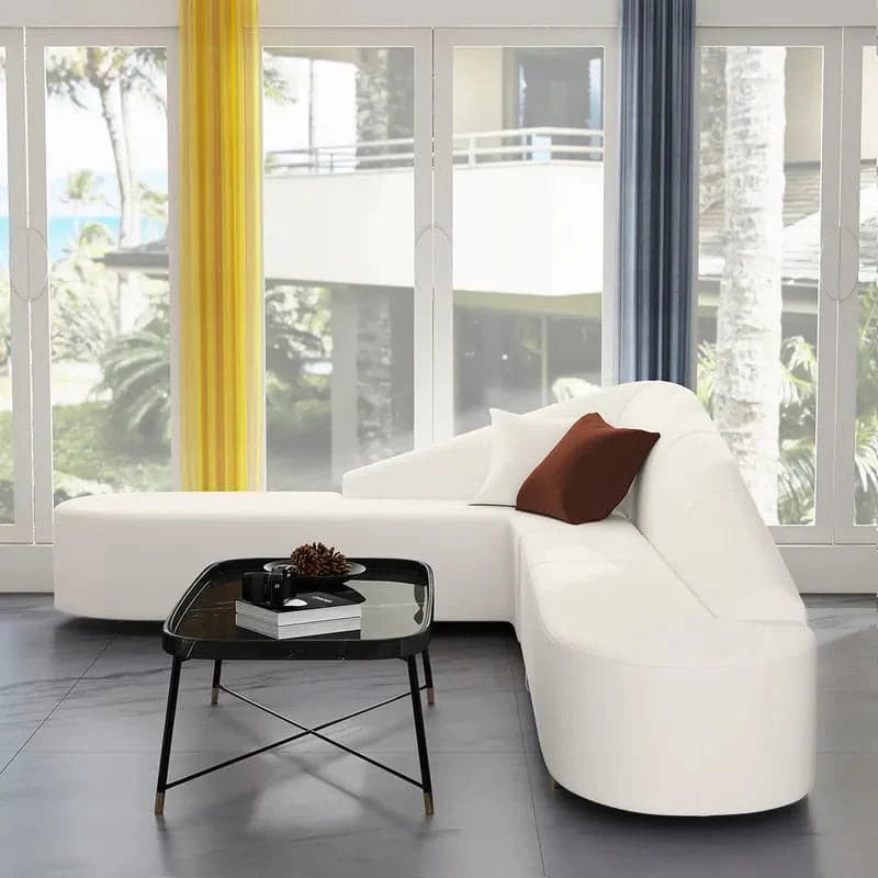 Sectional Sofa Faux Leather Upholstery