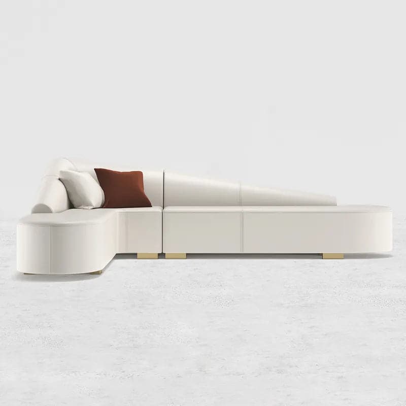 Sectional Sofa Faux Leather Upholstery