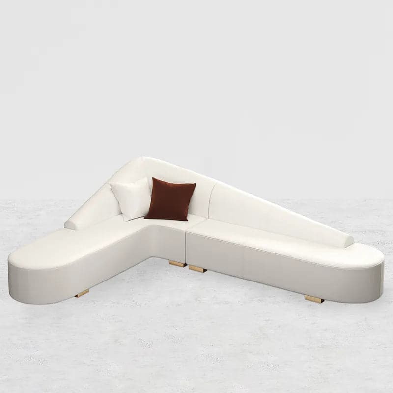 Sectional Sofa Faux Leather Upholstery