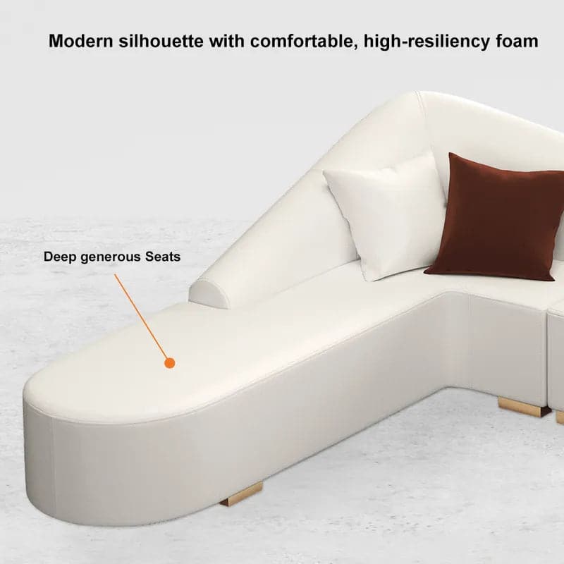 Sectional Sofa Faux Leather Upholstery
