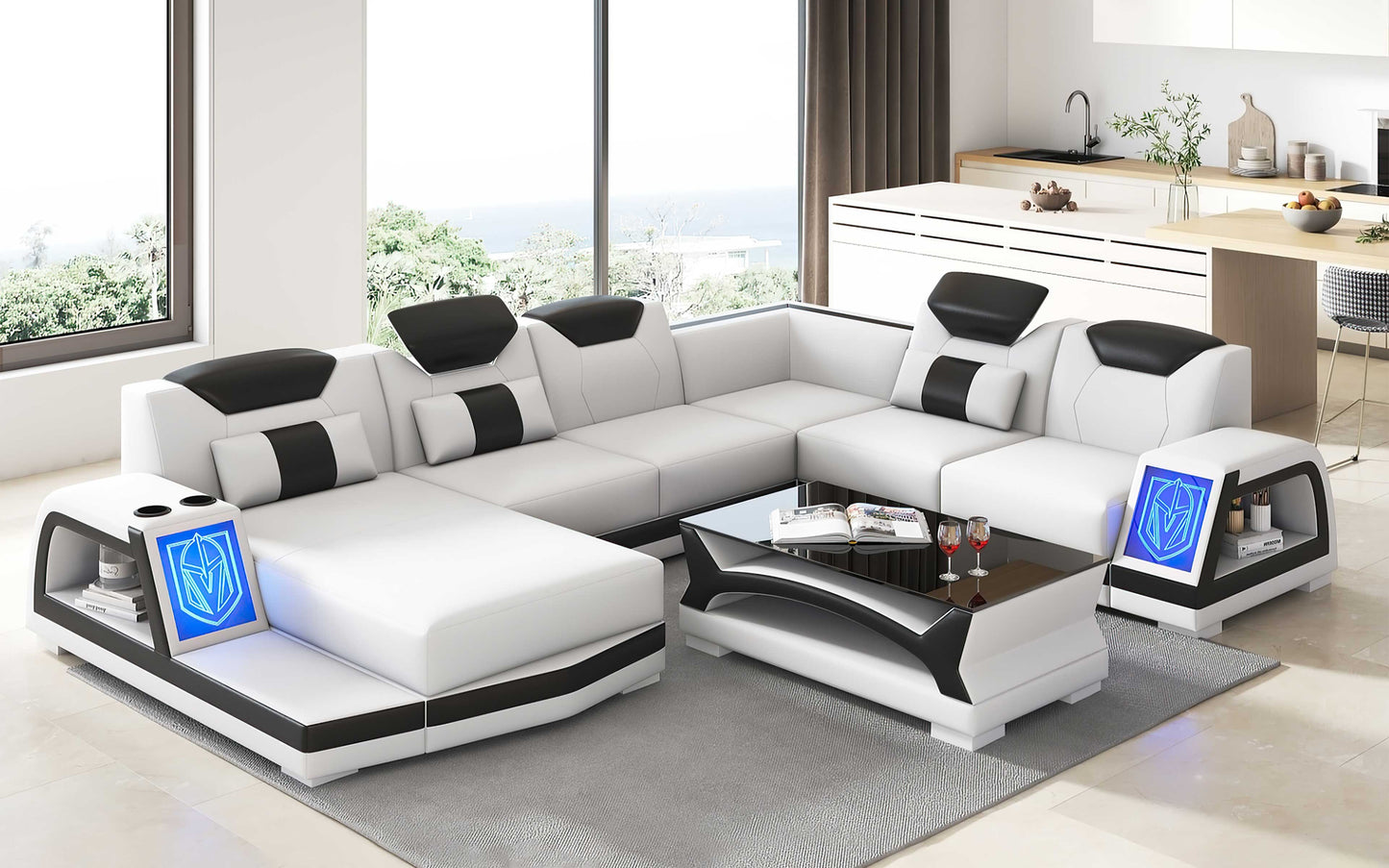 Modern Sectional With Illuminating LED