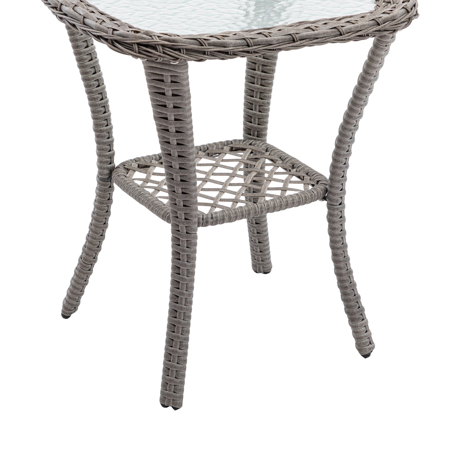 3 Pieces Outdoor Patio Chairs, 360 Degree Rocking