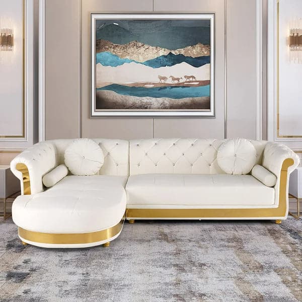 L-Shaped Sectional Sofa: 5-Seater Loveseat