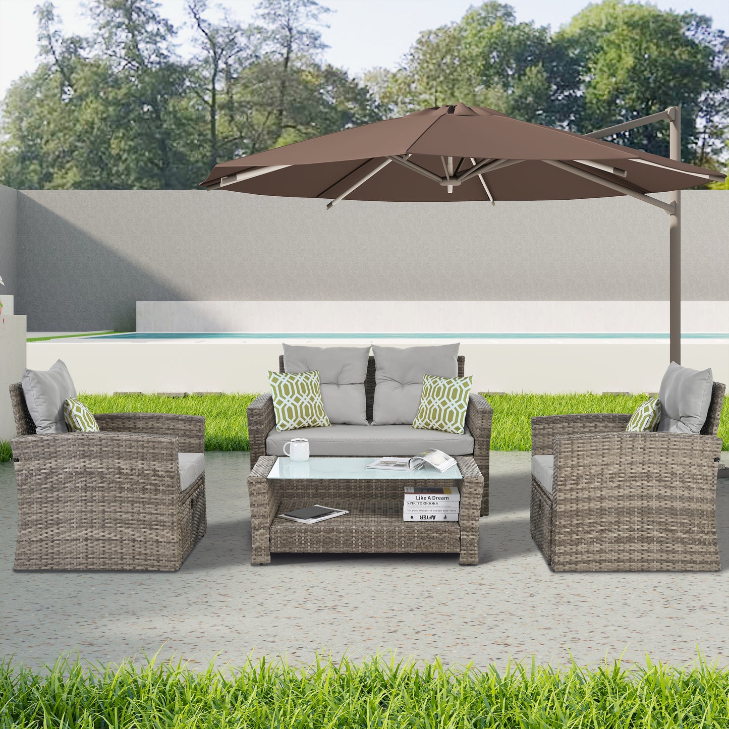 Patio Furniture, Outdoor Furniture, Seasonal 6 Set, Coffee Table