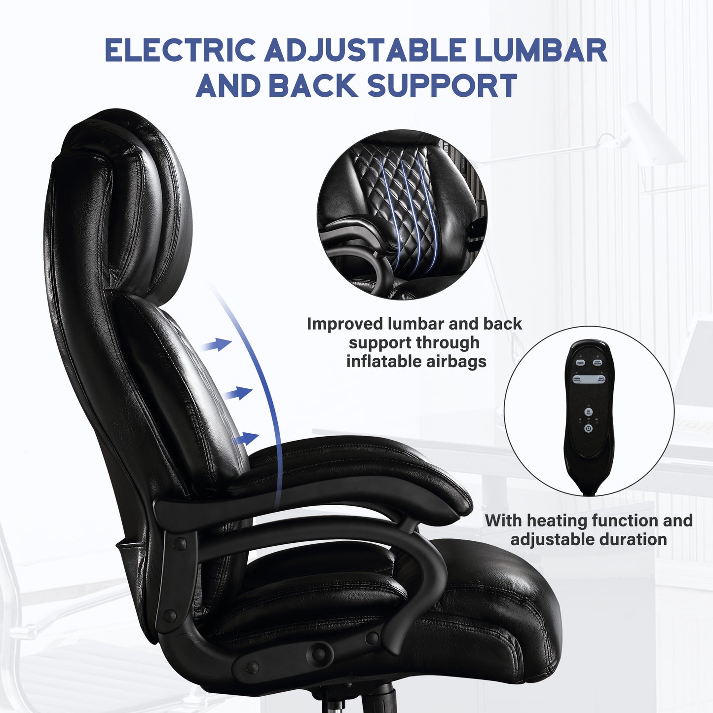 Executive Electric Airbag Heating High Back Computer Chair