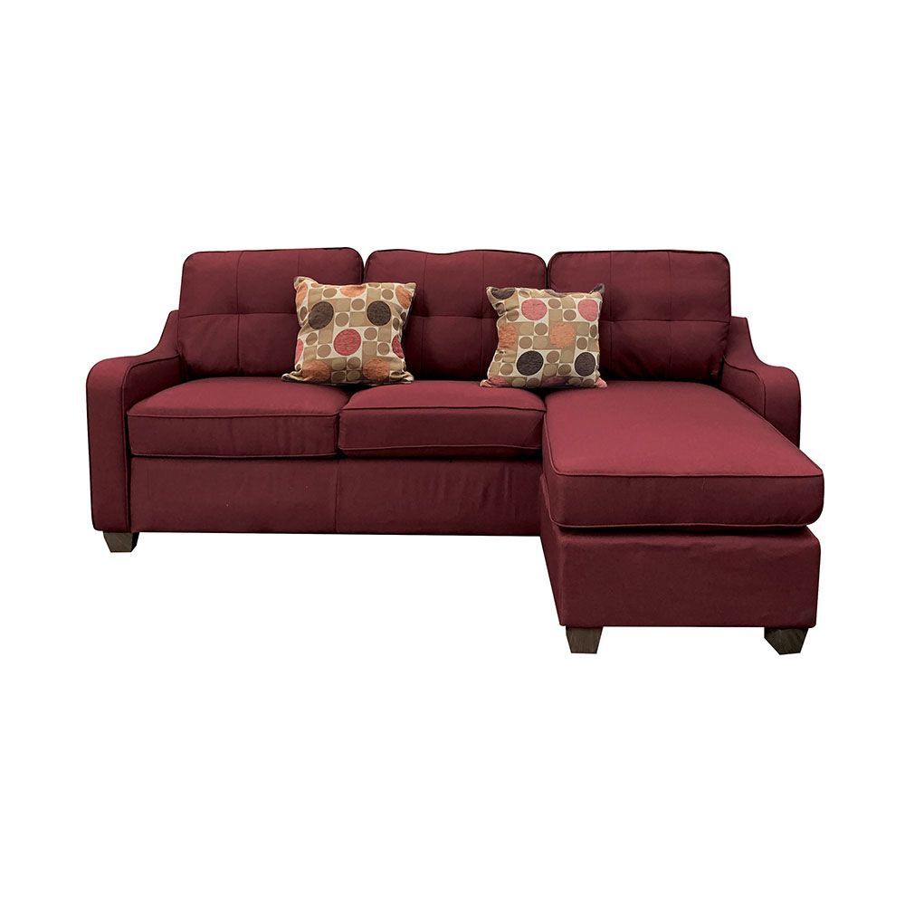 Cleavon II Sectional Sofa with 2 Red Pillows