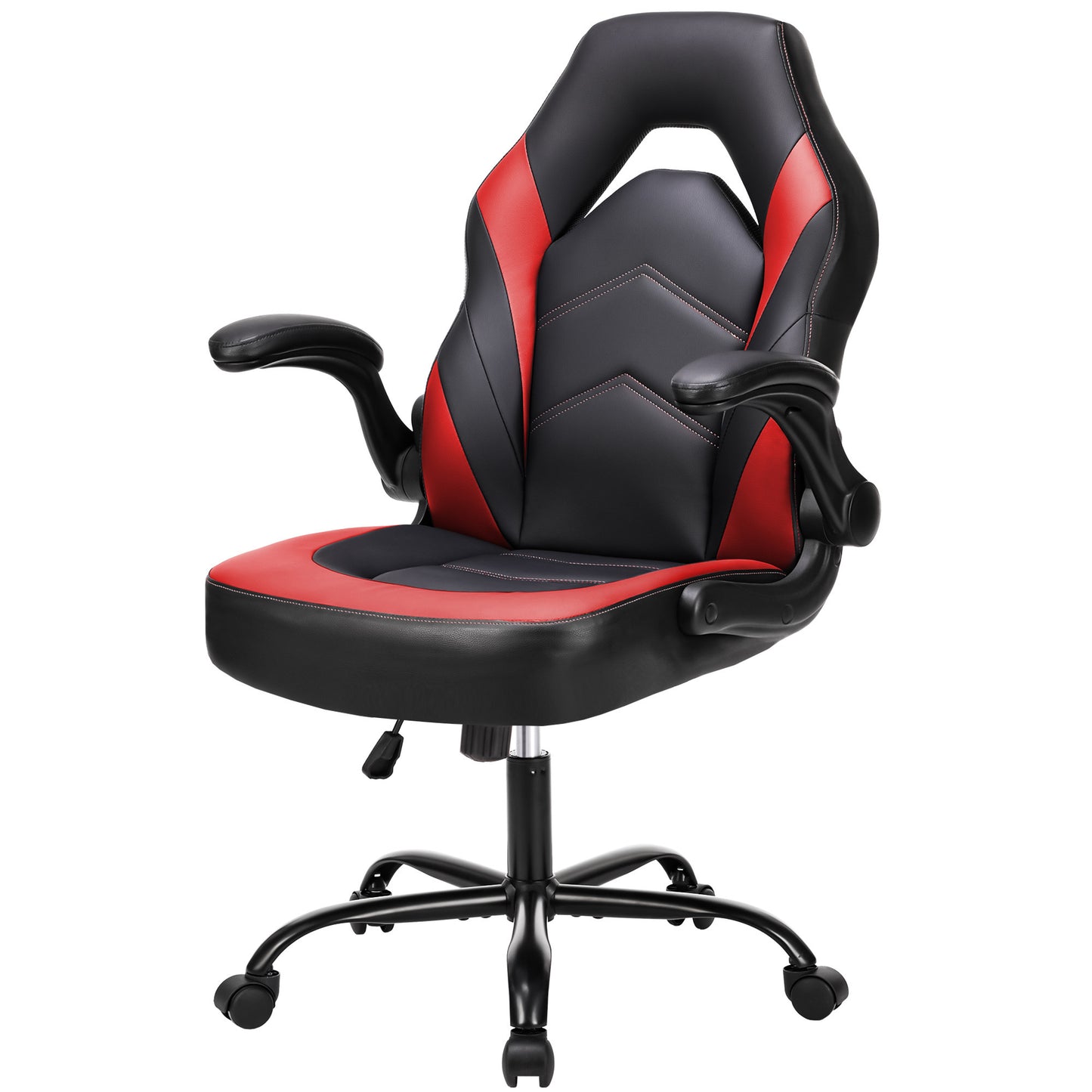 Leather Gaming Chair Ergonomic Office, Lumbar Support, Height Adjustable