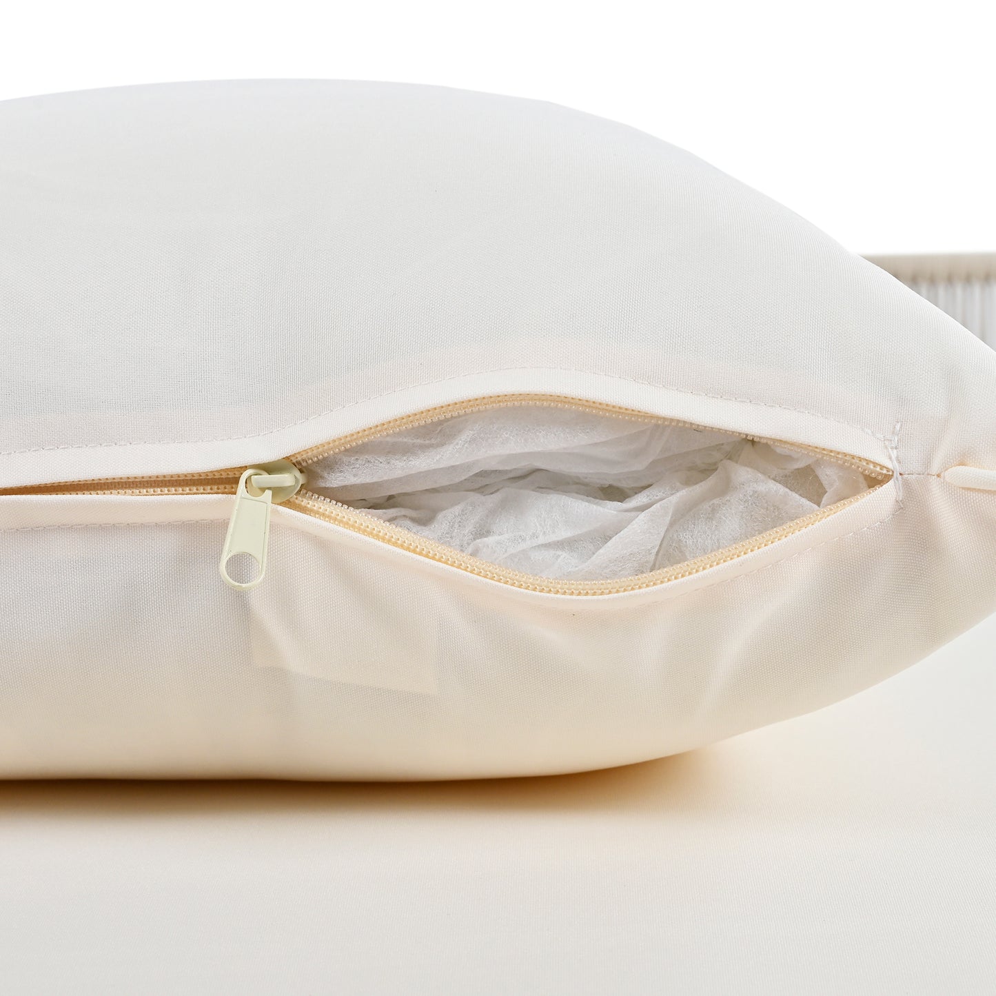 Outdoor Patio Daybed, Backrest with Washable Cushions