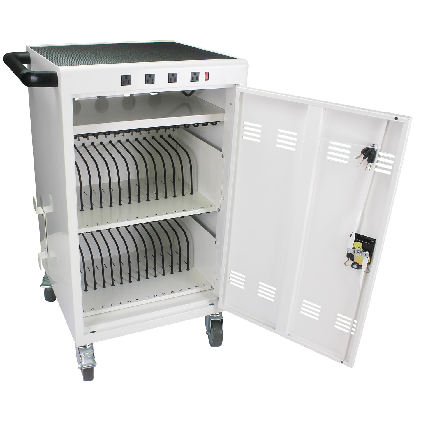 Mobile Charging Cart and Cabinet for Tablets, Laptops 31+4-Device