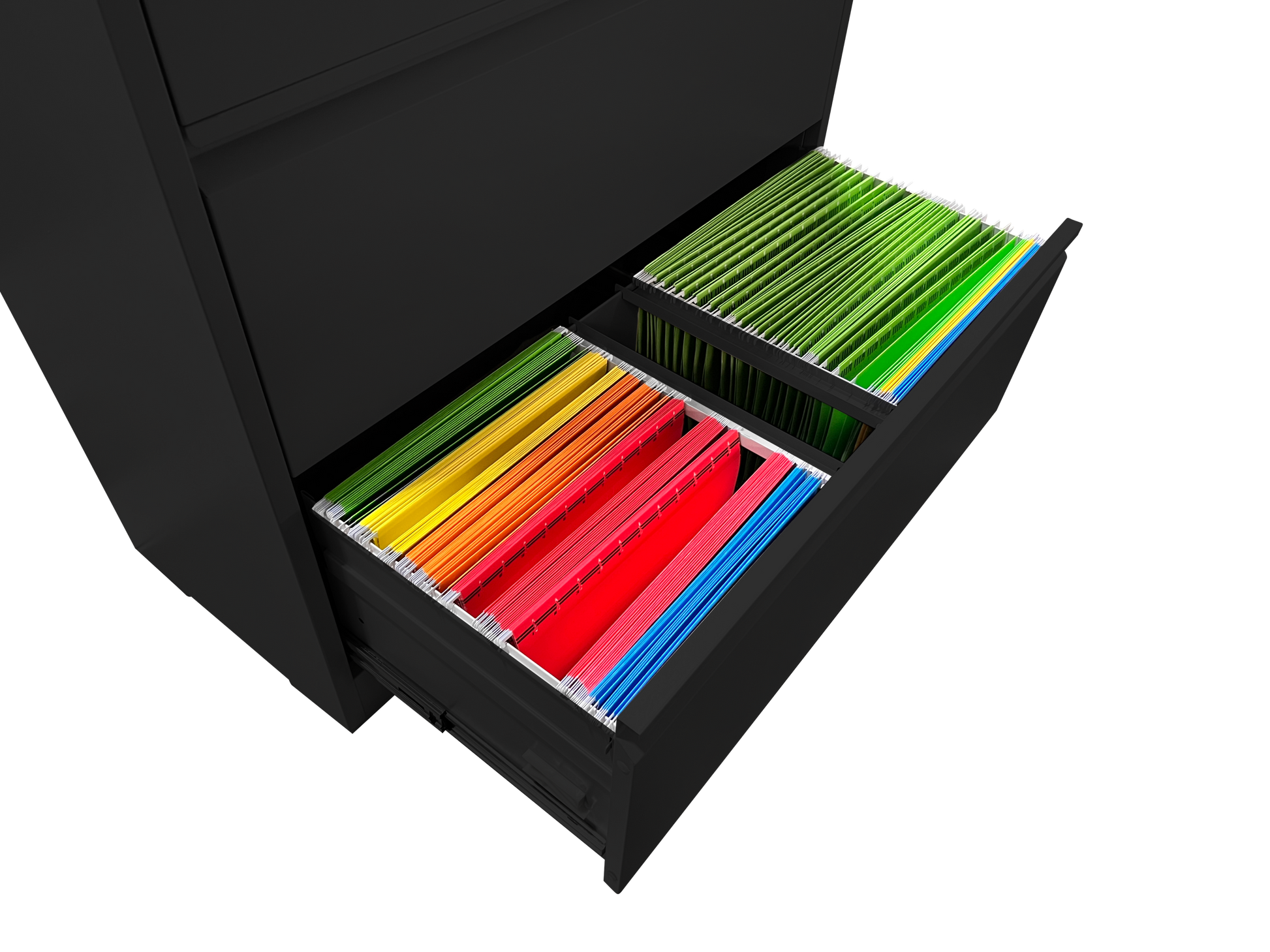 File Cabinet 4 Drawer, Black Filing Cabinet Lockable Home Office