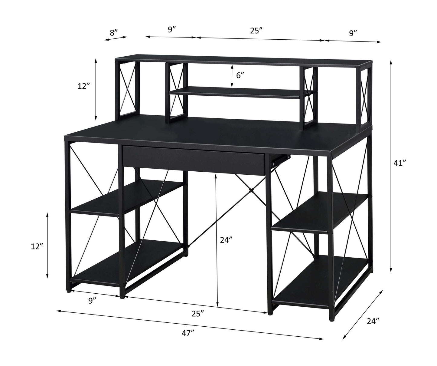 ACME Amiel Desk, Black
