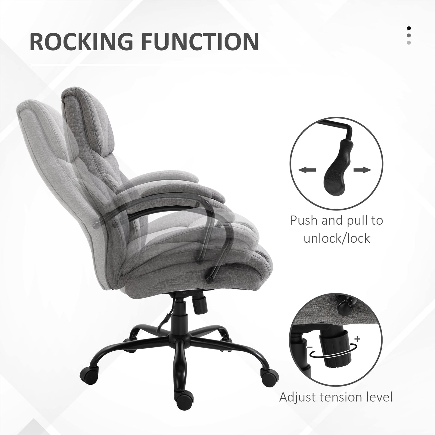 Office Chair Ergonomic Executive Computer Adjustable Height