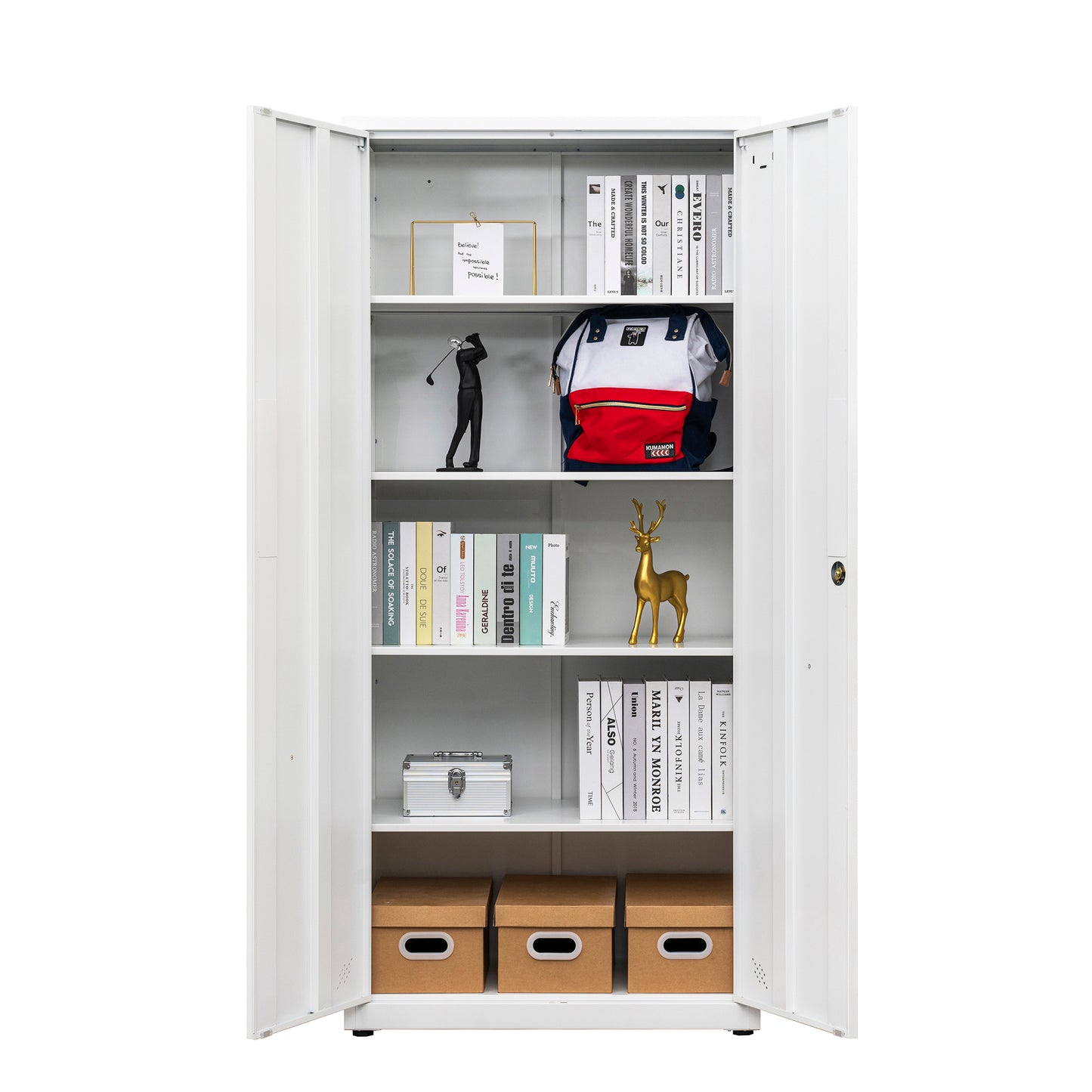 Storage Cabinet 2 Doors 5 Storage Spaces, Home/ Office