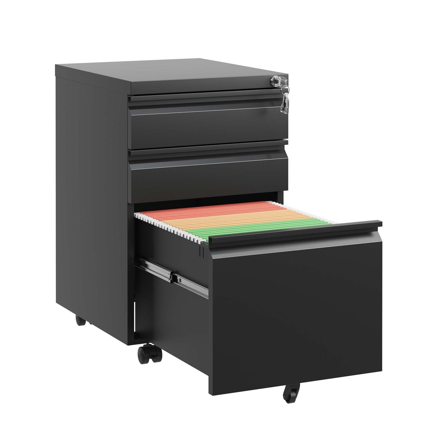 3 Drawer Mobile File Cabinet, Filing Cabinets for Home Office