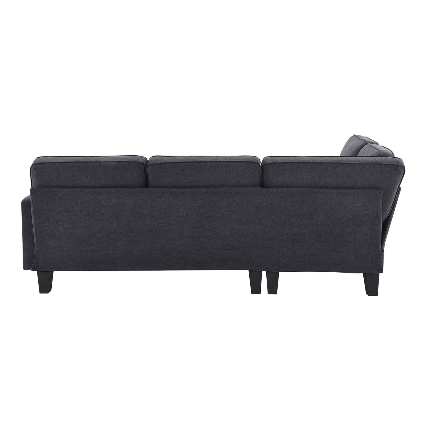 Terrycloth Sectional Sofa, 5-Seat Set, Chaise Lounge, L-Shape, Living Room, Grey