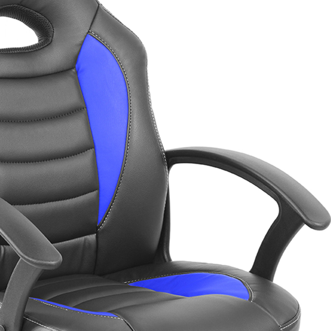Gaming and Student Racer Chair with Wheels, Blue