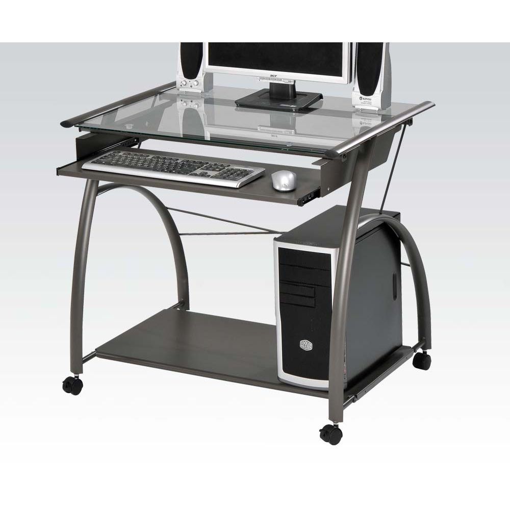 ACME Vincent Computer Desk in Pewter