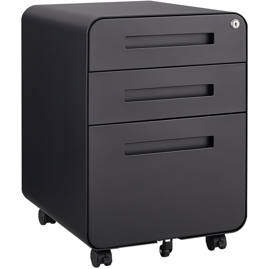 3 Drawer Mobile File Cabinet Under Desk Office