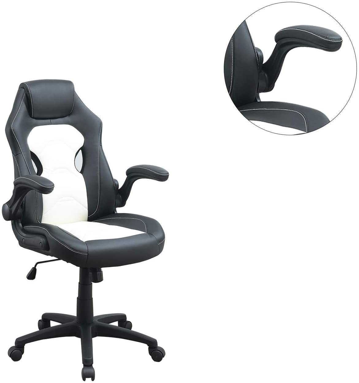 Relax Gaming Office Chair Work Black And White Color