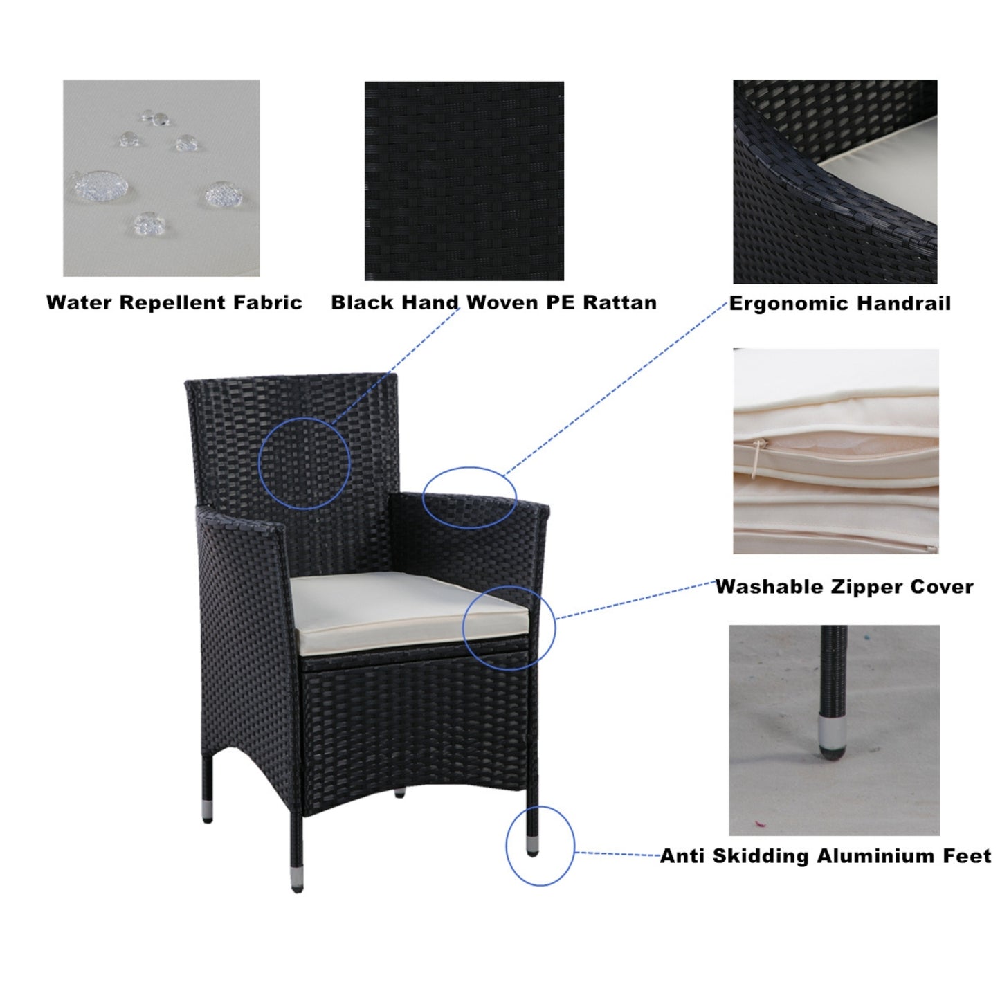 5 piece Outdoor Patio Dining Set Patio