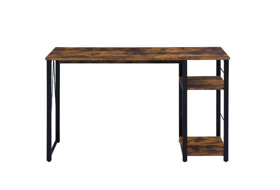 Vadna Writing Desk, Weathered Oak & Black Finish