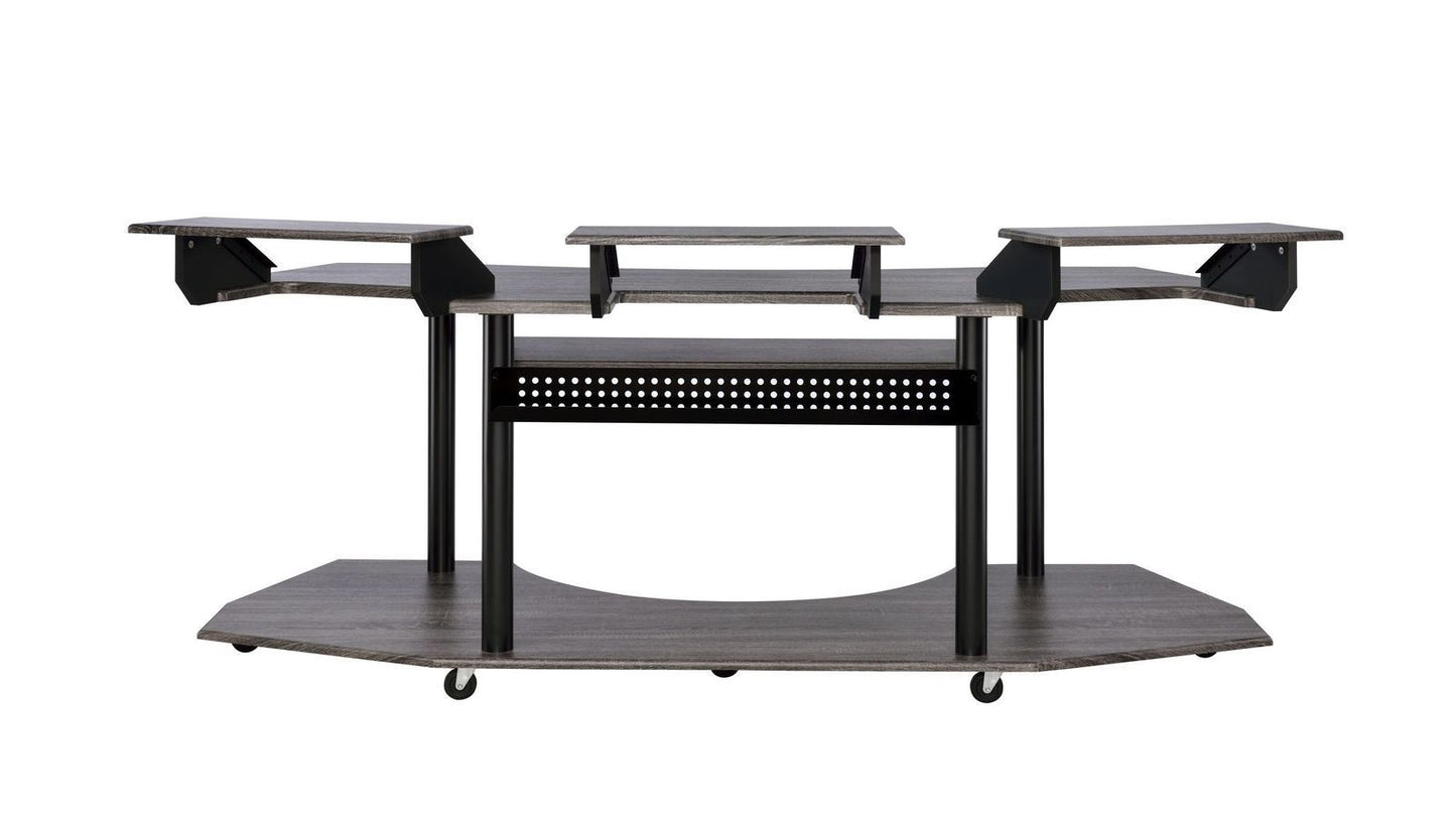 ACME Eleazar Computer Desk, Black Oak