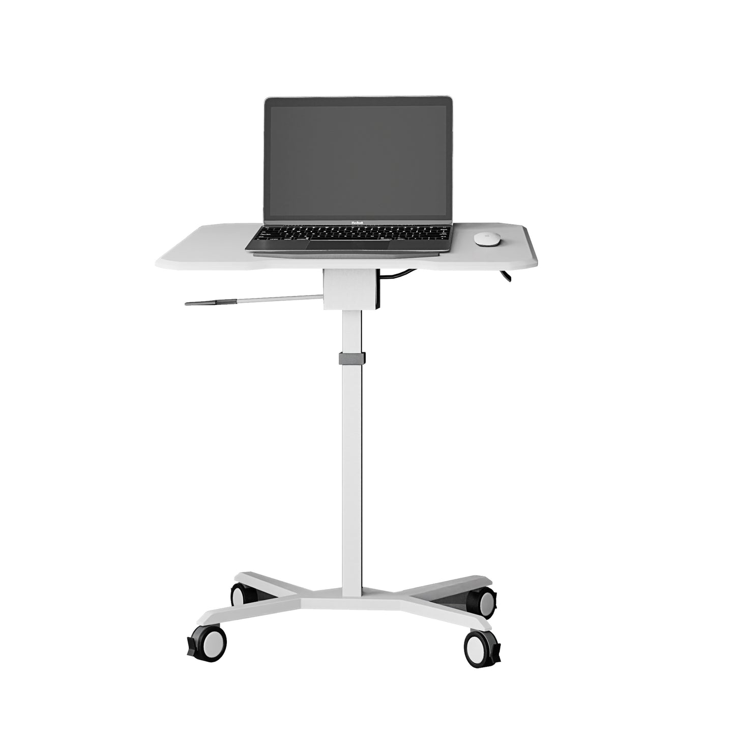 Mobile Laptop Computer Stand, Height Adjustable, Tiltable Tabletop