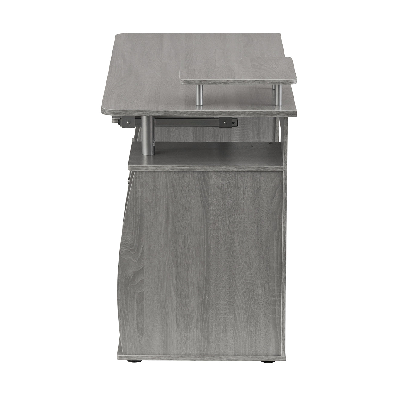 Computer Workstation Desk With Storage, Grey
