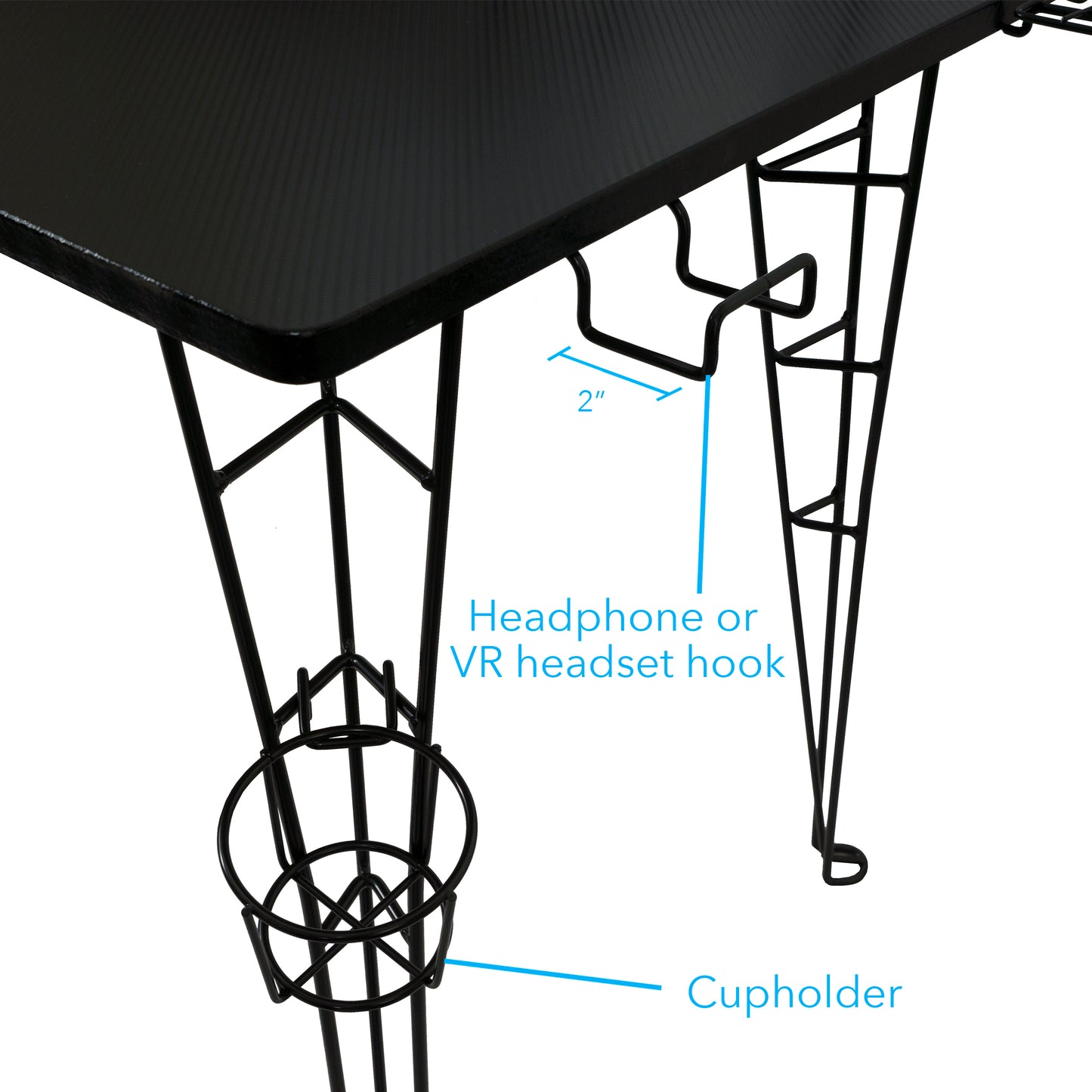 Gaming Desk Pro - Metallic Black