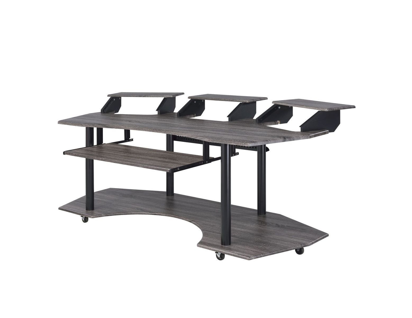 ACME Eleazar Computer Desk, Black Oak