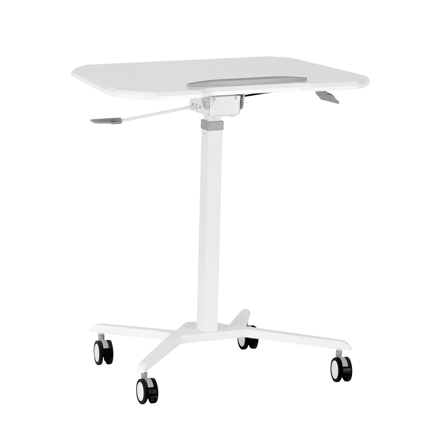 Mobile Laptop Computer Stand, Height Adjustable, Tiltable Tabletop