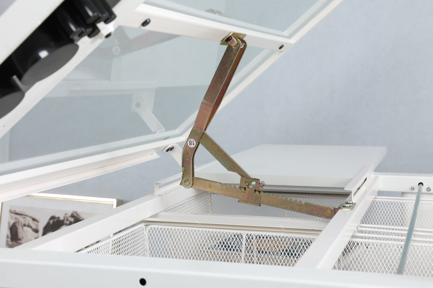 Crank adjustable drafting table drawing desk, 2 metal drawers